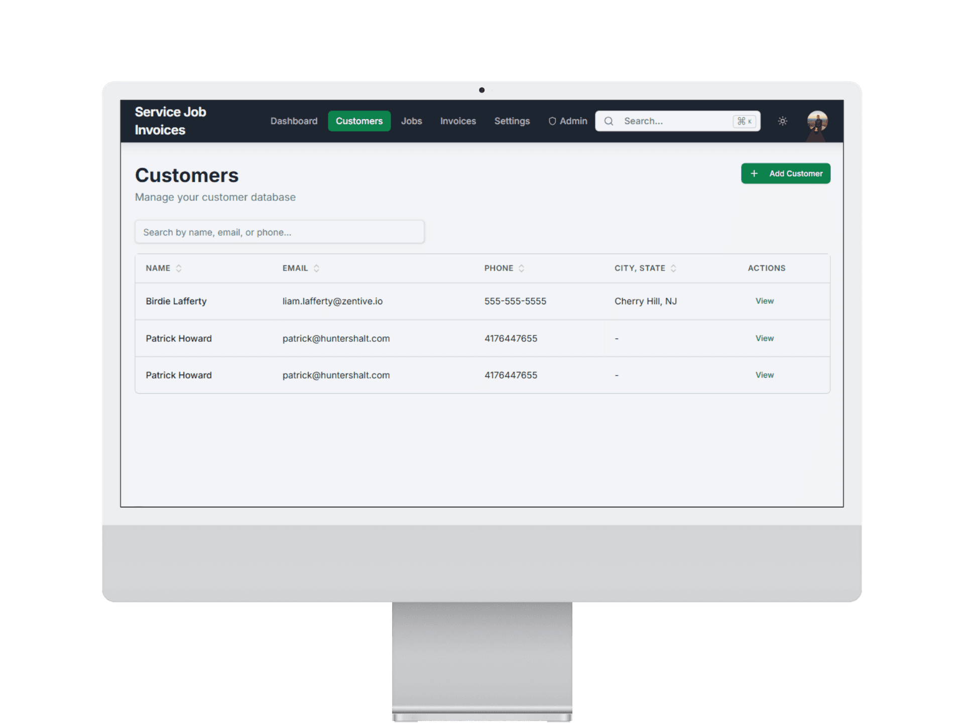 Customer portal step 2 client reviews invoice history